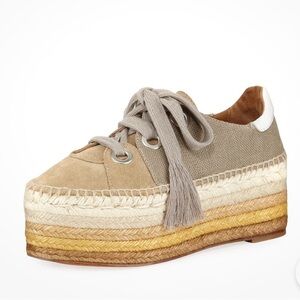Chloe Qai Platform Espadrille Sneakers Shoes Size 38